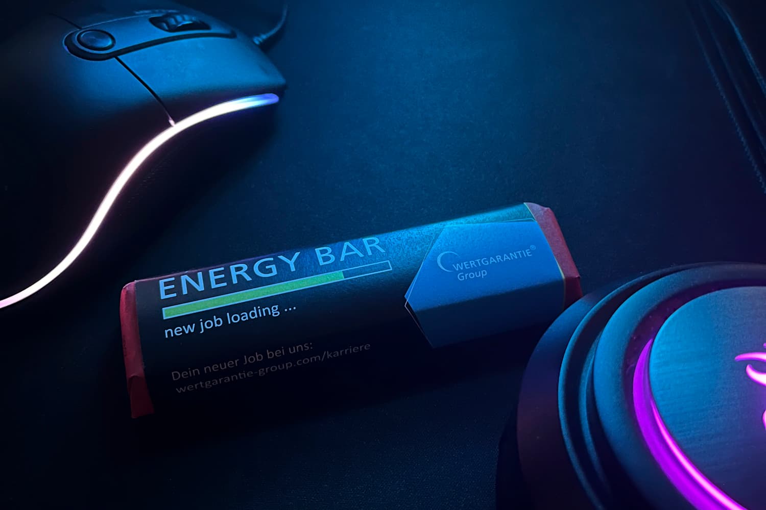 Garantiert genug Energie: Der WERTGARANTIE Group Schokoriegel für Gamer.