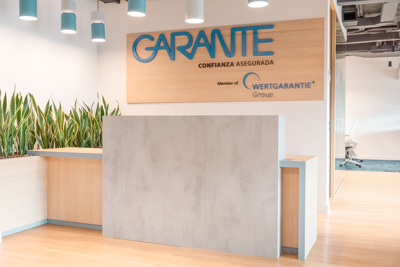 Empfangsbereich der WERTGARANTIE Marke Garante